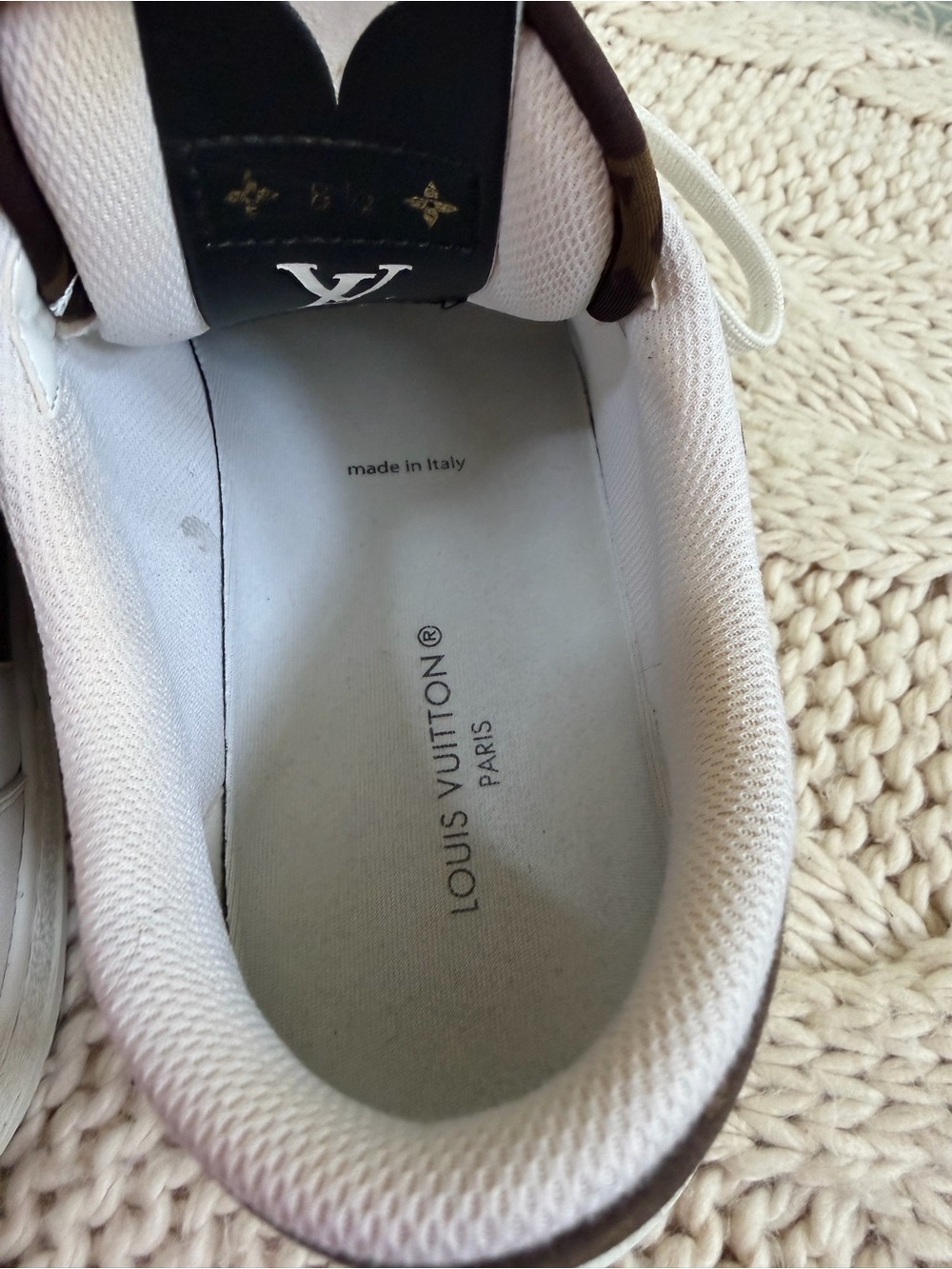 Louis Vuitton Men’s White Leather Sneakers. - Picture 14 of 14